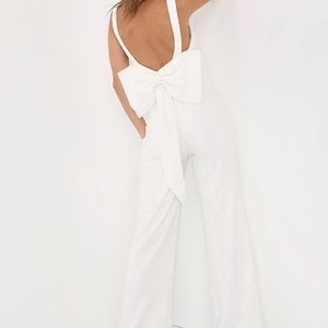Lulu’s White Sequin Jumpsuit
